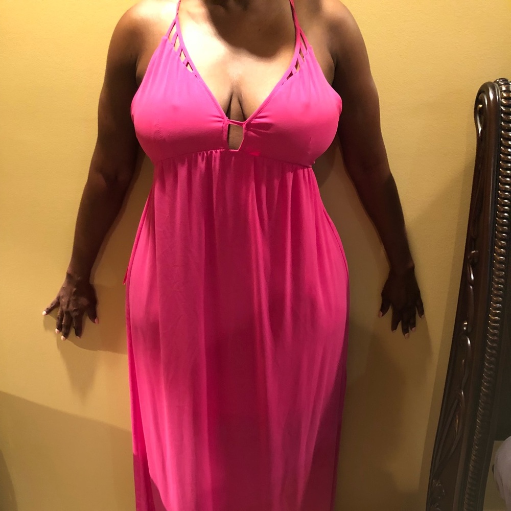 Pink maxi dress